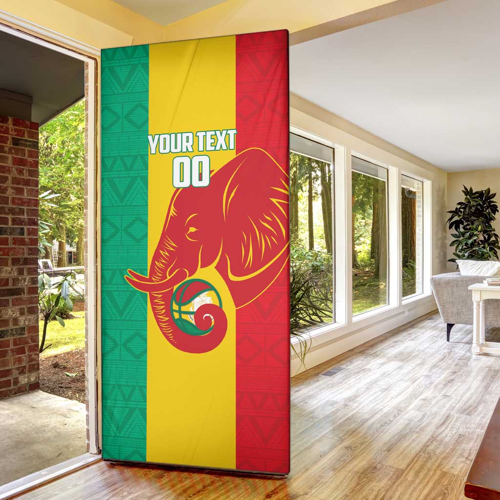 Guinea Basketball Custom Door Cover Syli Nationale African Pattern - Wonder Print Shop