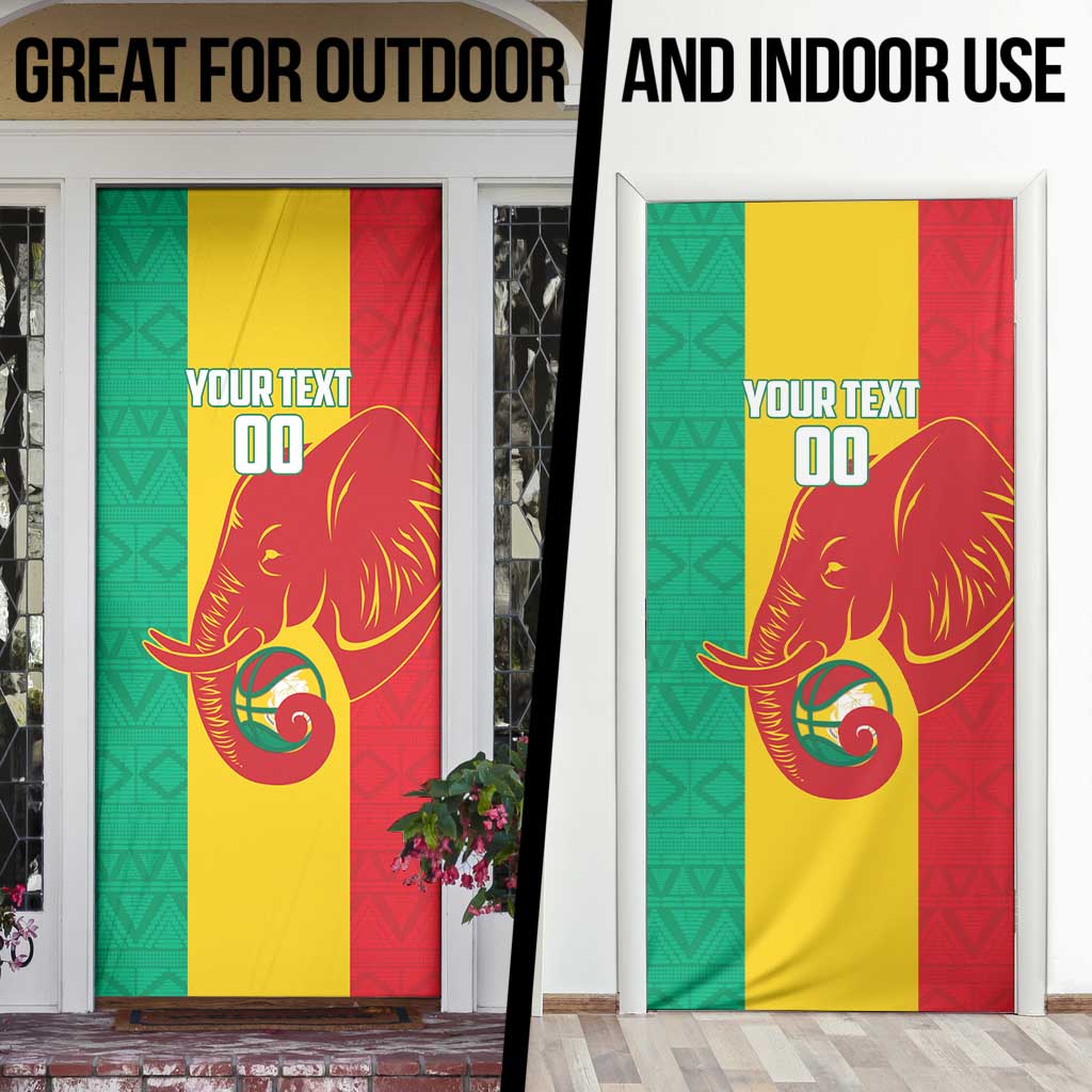 Guinea Basketball Custom Door Cover Syli Nationale African Pattern - Wonder Print Shop