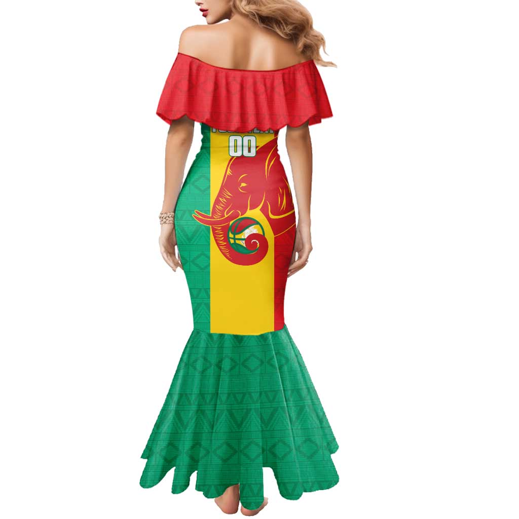 Guinea Basketball Custom Family Matching Mermaid Dress and Hawaiian Shirt Syli Nationale African Pattern - Wonder Print Shop