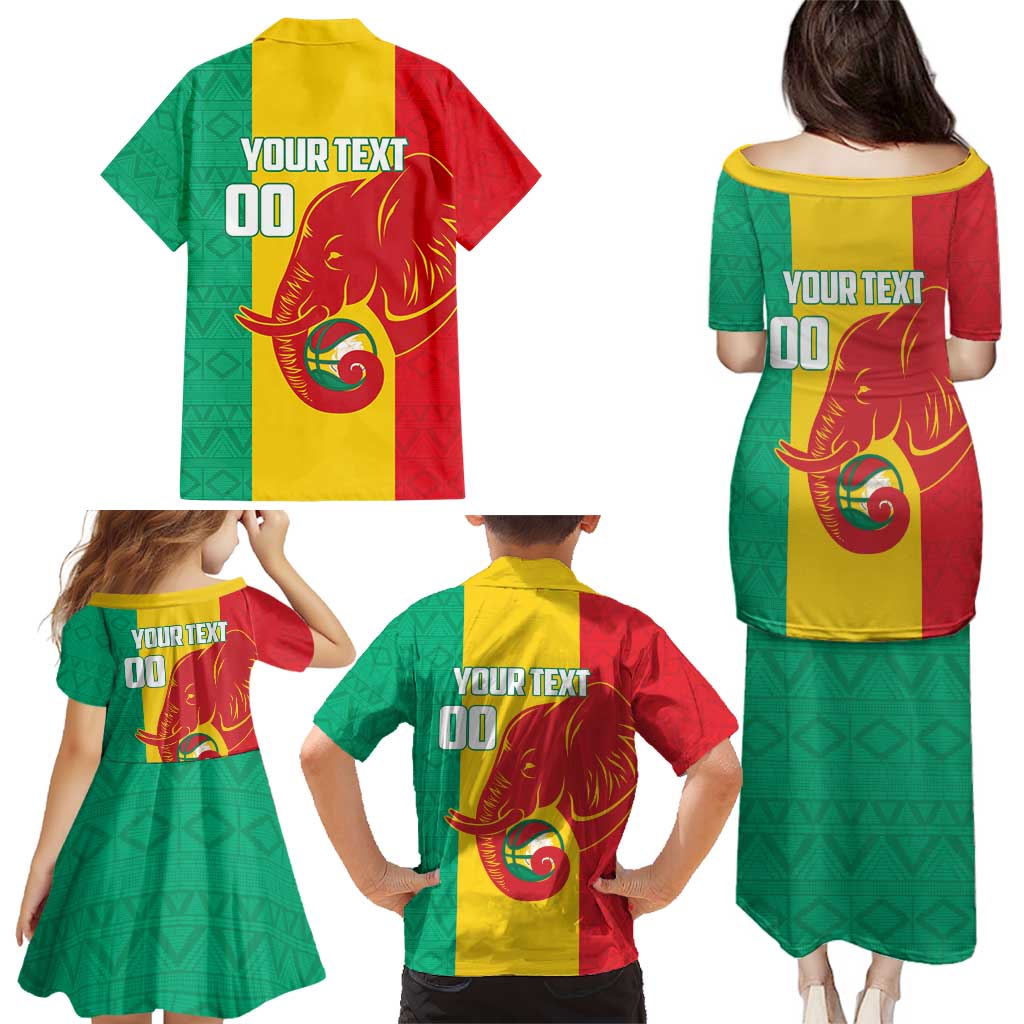 Guinea Basketball Custom Family Matching Puletasi and Hawaiian Shirt Syli Nationale African Pattern - Wonder Print Shop