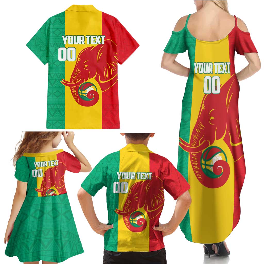 Guinea Basketball Custom Family Matching Summer Maxi Dress and Hawaiian Shirt Syli Nationale African Pattern - Wonder Print Shop