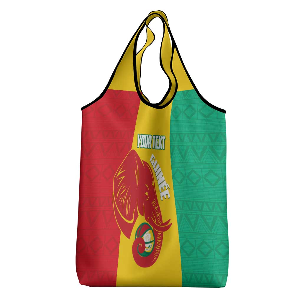 Guinea Basketball Custom Grocery Bag Syli Nationale African Pattern - Wonder Print Shop