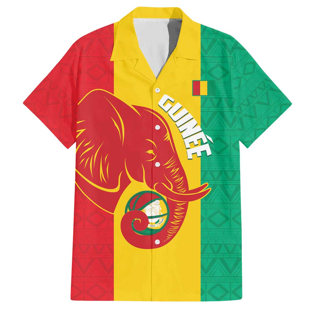 Guinea Basketball Custom Hawaiian Shirt Syli Nationale African Pattern - Wonder Print Shop