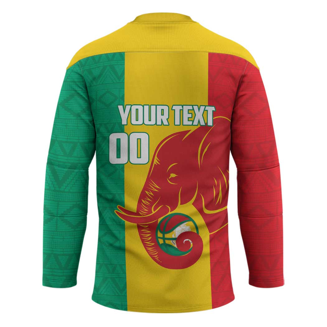 Guinea Basketball Custom Hockey Jersey Syli Nationale African Pattern - Wonder Print Shop