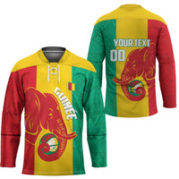 Guinea Basketball Custom Hockey Jersey Syli Nationale African Pattern - Wonder Print Shop
