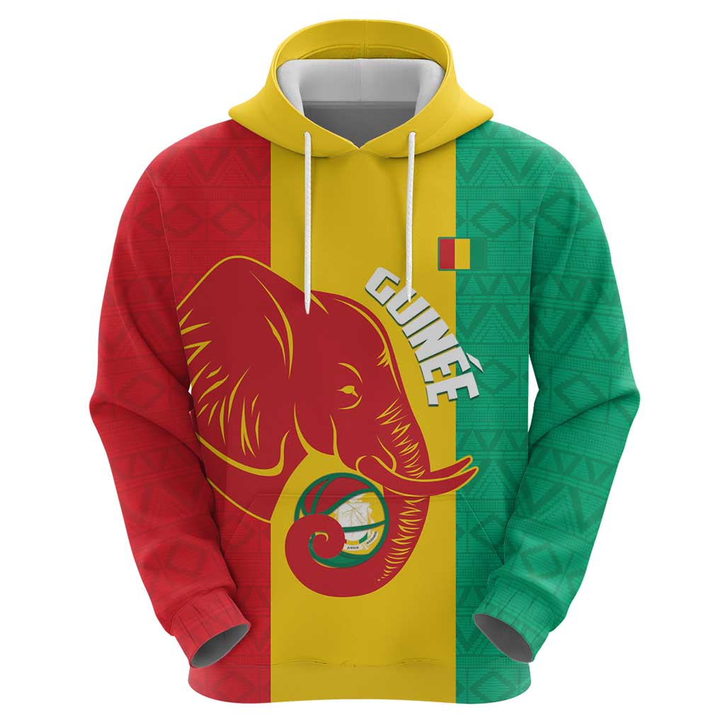 Guinea Basketball Custom Hoodie Syli Nationale African Pattern - Wonder Print Shop