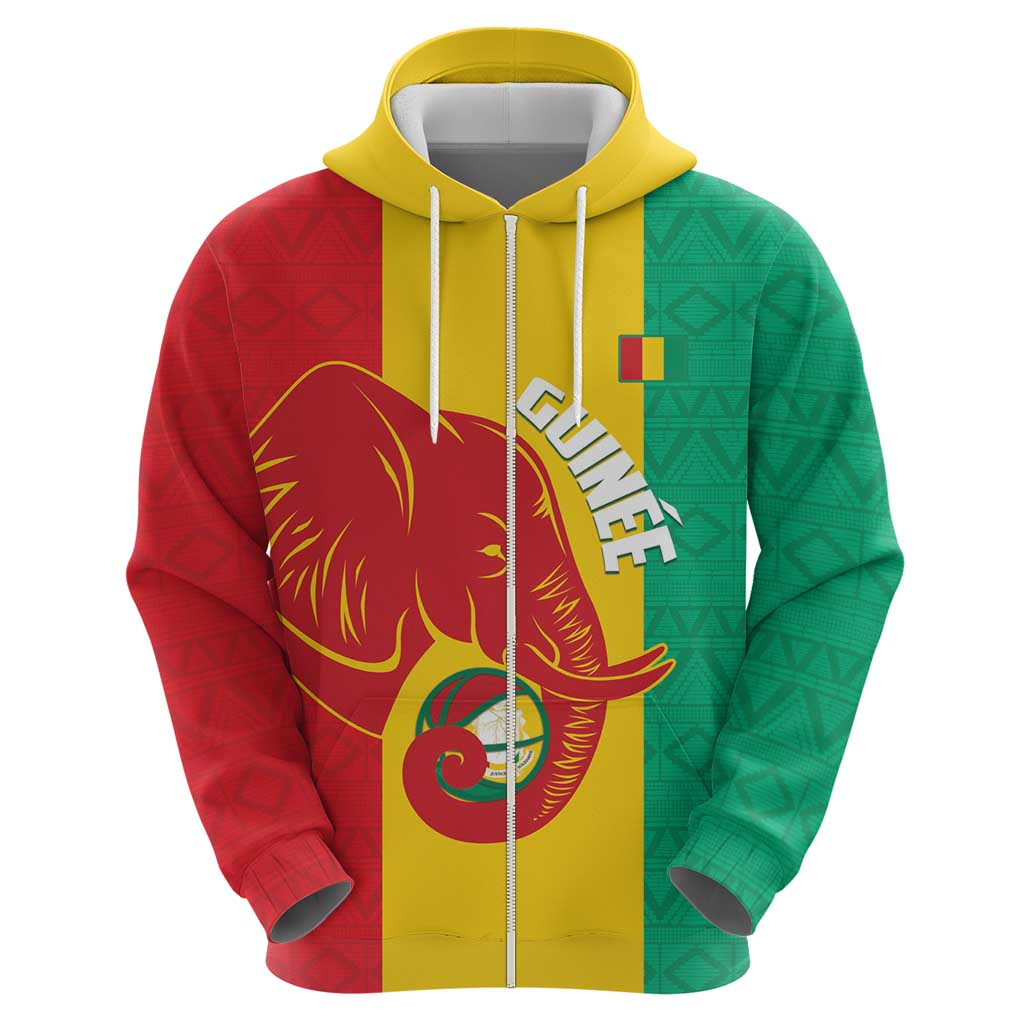 Guinea Basketball Custom Hoodie Syli Nationale African Pattern - Wonder Print Shop