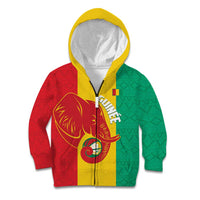 Guinea Basketball Custom Kid Hoodie Syli Nationale African Pattern - Wonder Print Shop