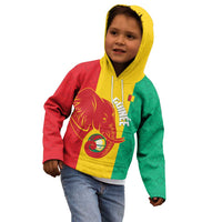 Guinea Basketball Custom Kid Hoodie Syli Nationale African Pattern - Wonder Print Shop