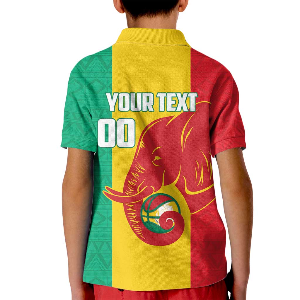 Guinea Basketball Custom Kid Polo Shirt Syli Nationale African Pattern - Wonder Print Shop