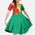 Guinea Basketball Custom Kid Short Sleeve Dress Syli Nationale African Pattern - Wonder Print Shop
