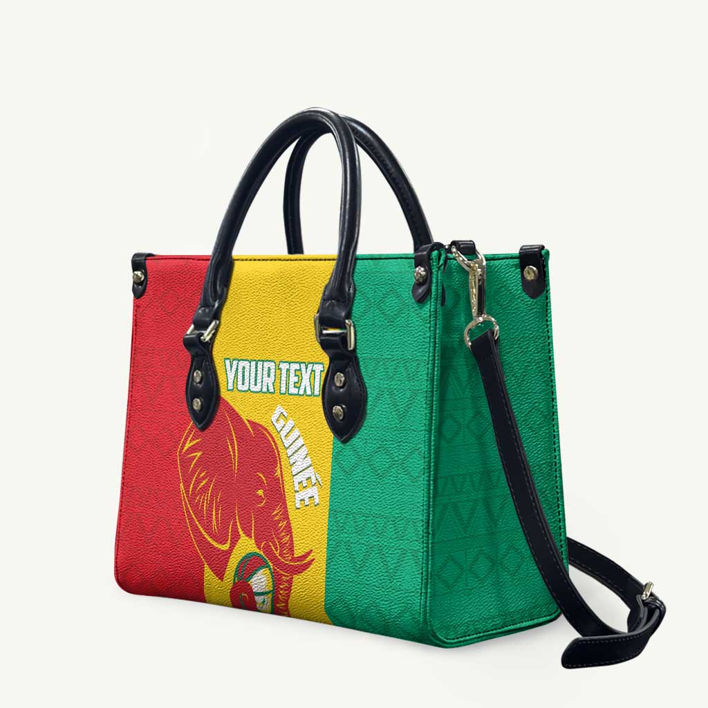 Guinea Basketball Custom Leather Bag Syli Nationale African Pattern - Wonder Print Shop