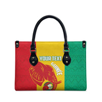 Guinea Basketball Custom Leather Bag Syli Nationale African Pattern - Wonder Print Shop