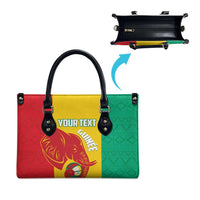 Guinea Basketball Custom Leather Bag Syli Nationale African Pattern - Wonder Print Shop