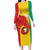Guinea Basketball Custom Long Sleeve Bodycon Dress Syli Nationale African Pattern - Wonder Print Shop