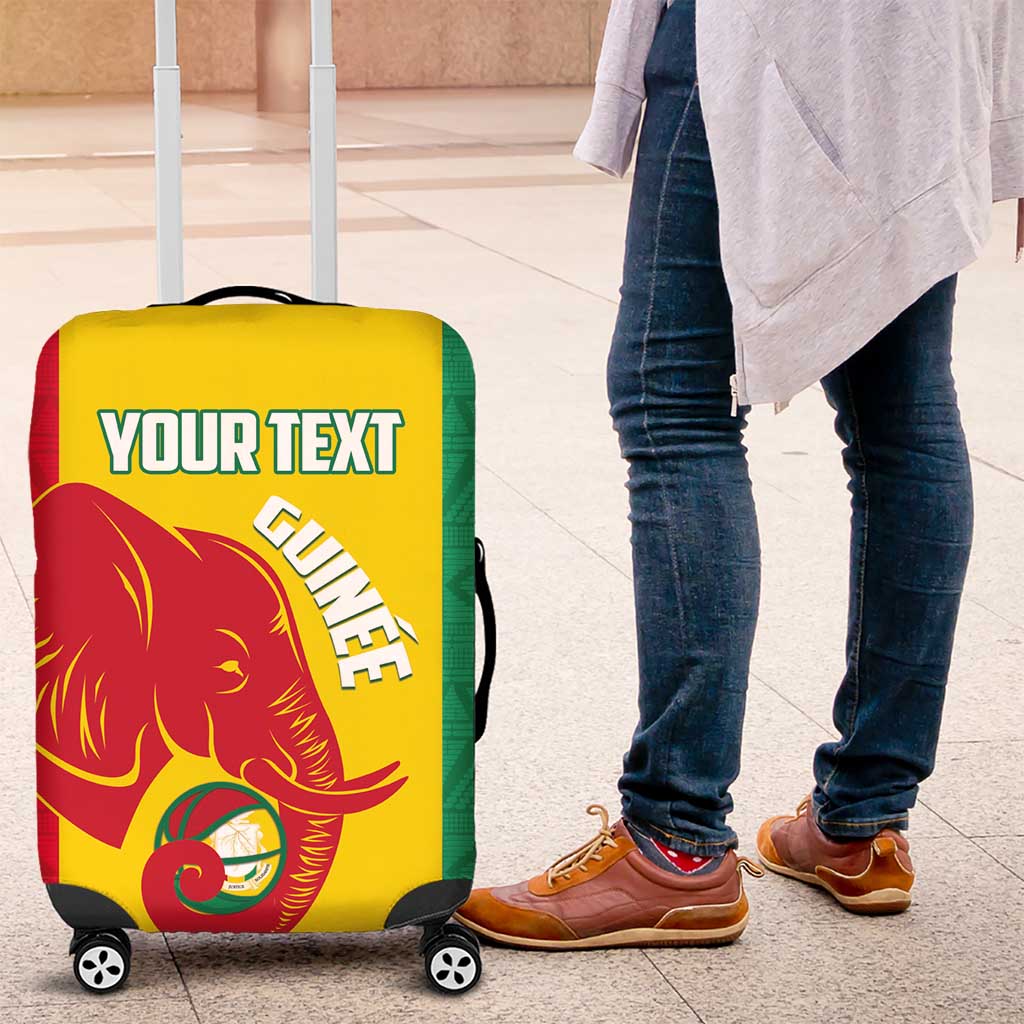 Guinea Basketball Custom Luggage Cover Syli Nationale African Pattern - Wonder Print Shop