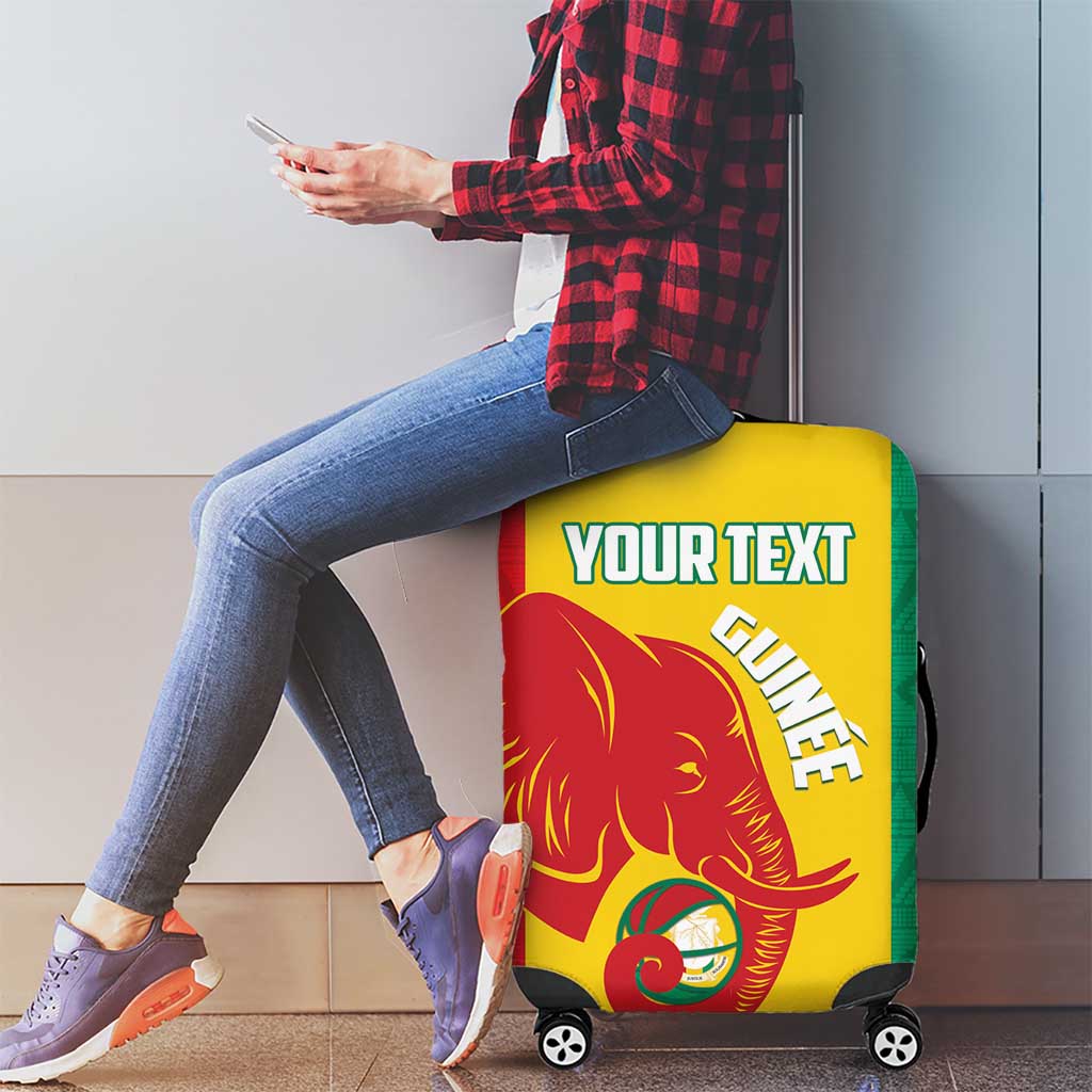Guinea Basketball Custom Luggage Cover Syli Nationale African Pattern - Wonder Print Shop