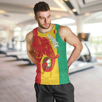 Guinea Basketball Custom Men Tank Top Syli Nationale African Pattern - Wonder Print Shop