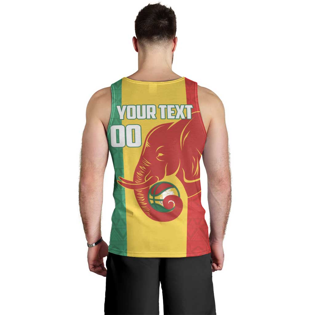 Guinea Basketball Custom Men Tank Top Syli Nationale African Pattern - Wonder Print Shop
