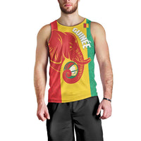 Guinea Basketball Custom Men Tank Top Syli Nationale African Pattern - Wonder Print Shop