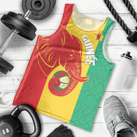 Guinea Basketball Custom Men Tank Top Syli Nationale African Pattern - Wonder Print Shop