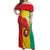 Guinea Basketball Custom Off Shoulder Maxi Dress Syli Nationale African Pattern - Wonder Print Shop