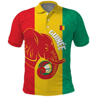 Guinea Basketball Custom Polo Shirt Syli Nationale African Pattern - Wonder Print Shop