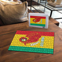 Guinea Basketball Custom Puzzle Syli Nationale African Pattern - Wonder Print Shop