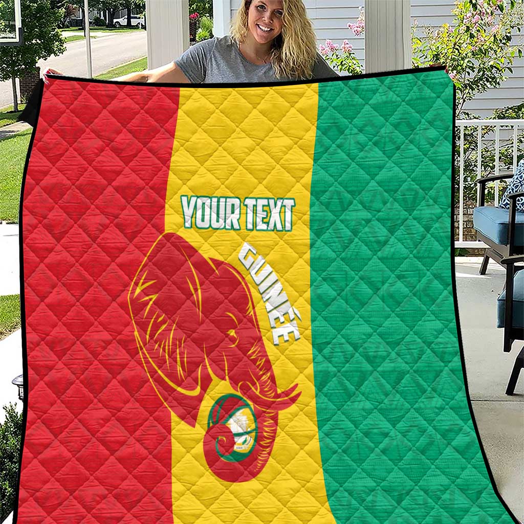 Guinea Basketball Custom Quilt Syli Nationale African Pattern - Wonder Print Shop