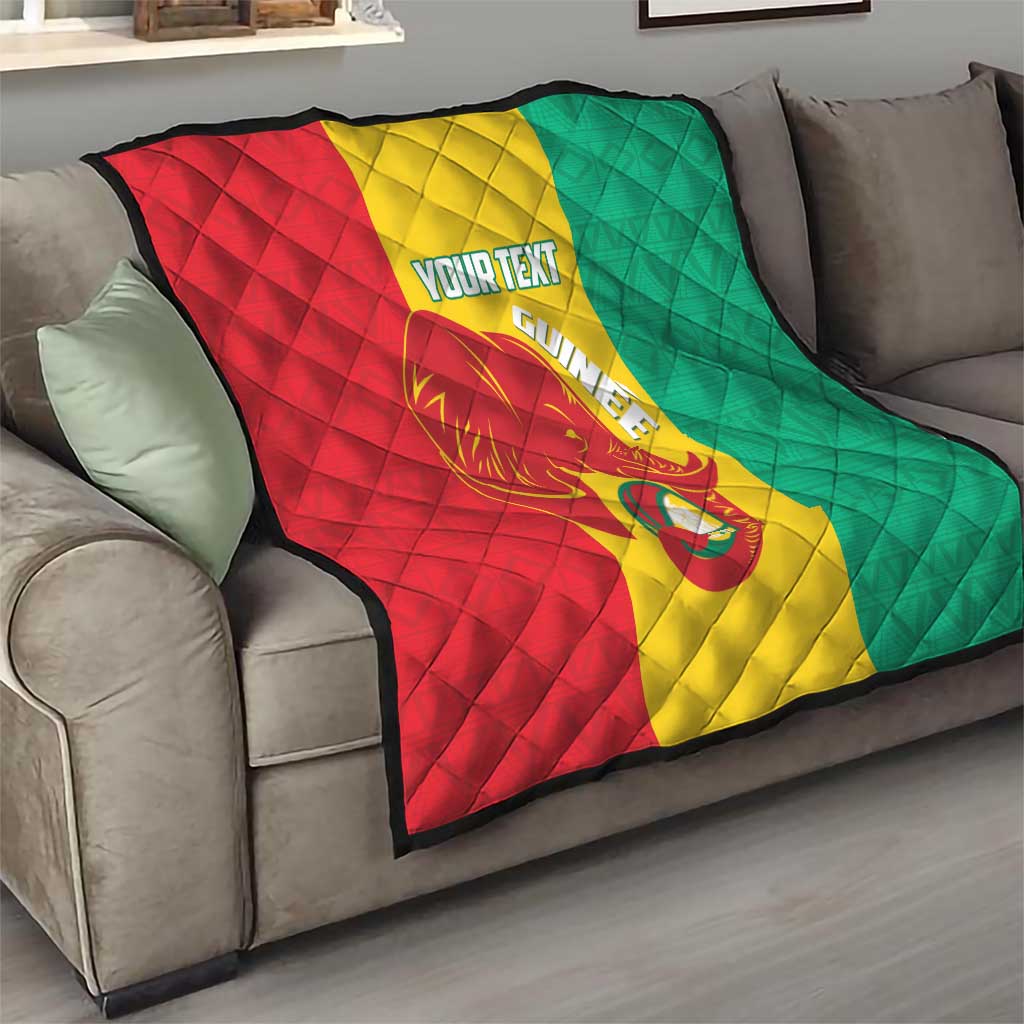 Guinea Basketball Custom Quilt Syli Nationale African Pattern - Wonder Print Shop
