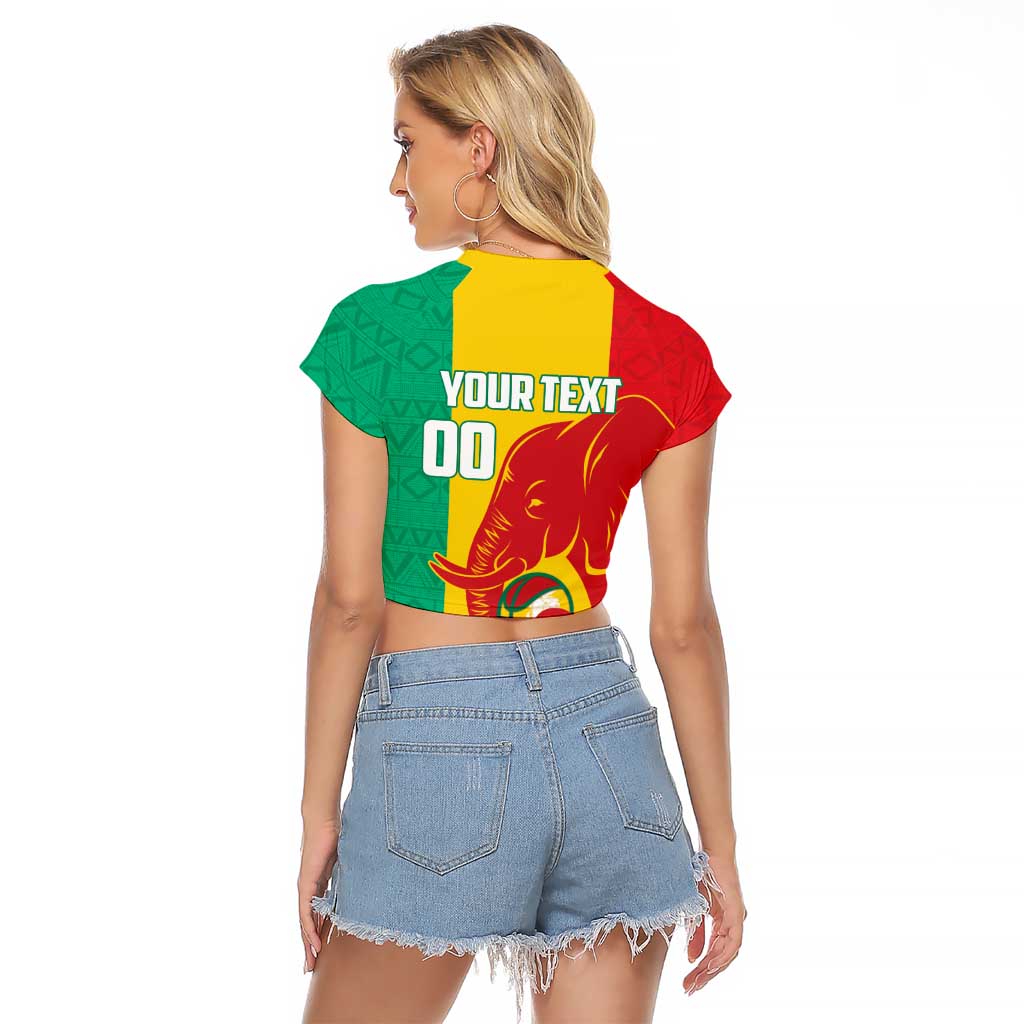 Guinea Basketball Custom Raglan Cropped T Shirt Syli Nationale African Pattern - Wonder Print Shop