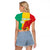 Guinea Basketball Custom Raglan Cropped T Shirt Syli Nationale African Pattern - Wonder Print Shop