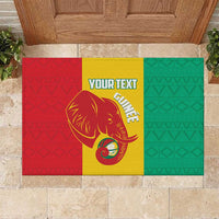 Guinea Basketball Custom Rubber Doormat Syli Nationale African Pattern - Wonder Print Shop