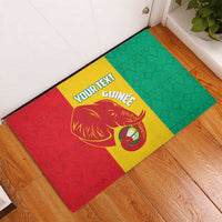 Guinea Basketball Custom Rubber Doormat Syli Nationale African Pattern - Wonder Print Shop