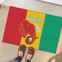 Guinea Basketball Custom Rubber Doormat Syli Nationale African Pattern - Wonder Print Shop
