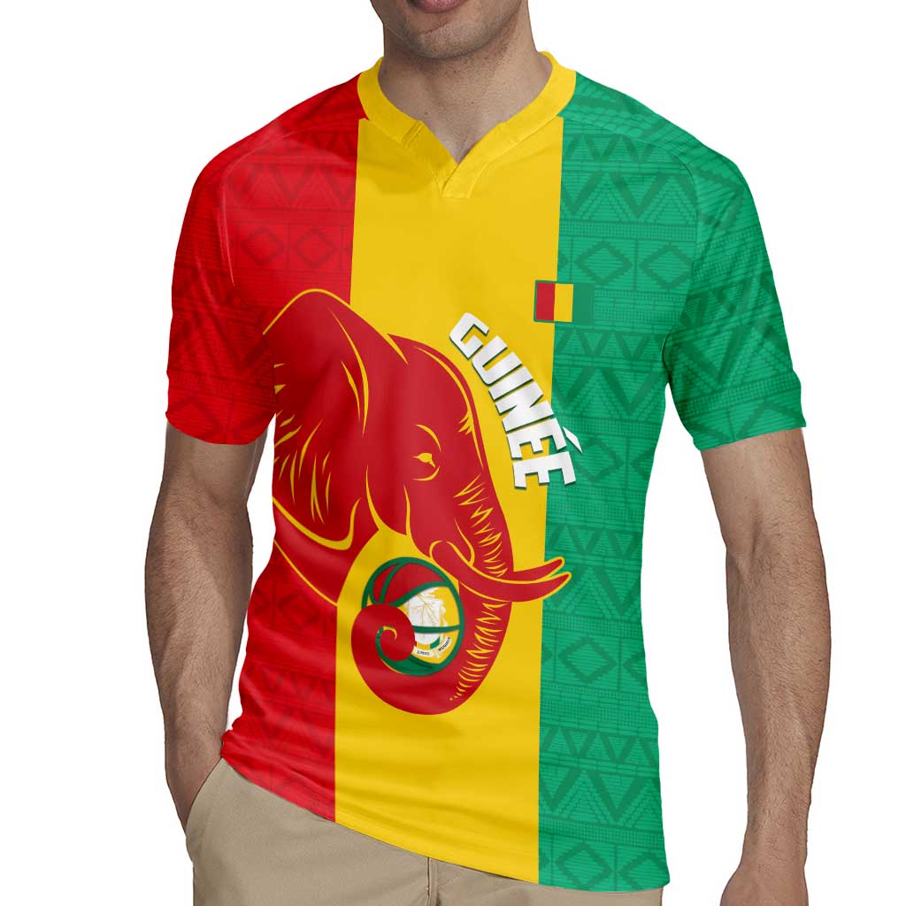 Guinea Basketball Custom Rugby Jersey Syli Nationale African Pattern - Wonder Print Shop
