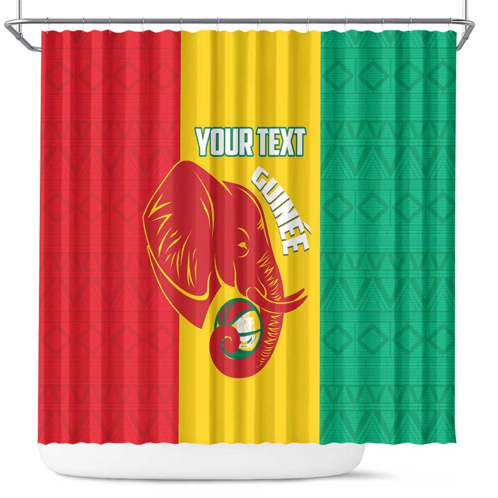 Guinea Basketball Custom Shower Curtain Syli Nationale African Pattern - Wonder Print Shop