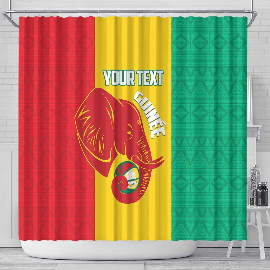 Guinea Basketball Custom Shower Curtain Syli Nationale African Pattern - Wonder Print Shop