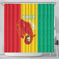 Guinea Basketball Custom Shower Curtain Syli Nationale African Pattern - Wonder Print Shop
