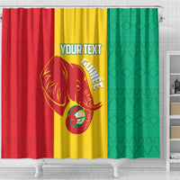 Guinea Basketball Custom Shower Curtain Syli Nationale African Pattern - Wonder Print Shop