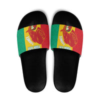 Guinea Basketball Custom Slide Sandals Syli Nationale African Pattern - Wonder Print Shop
