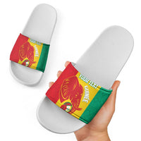 Guinea Basketball Custom Slide Sandals Syli Nationale African Pattern - Wonder Print Shop