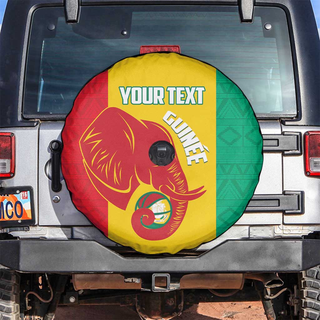 Guinea Basketball Custom Spare Tire Cover Syli Nationale African Pattern - Wonder Print Shop