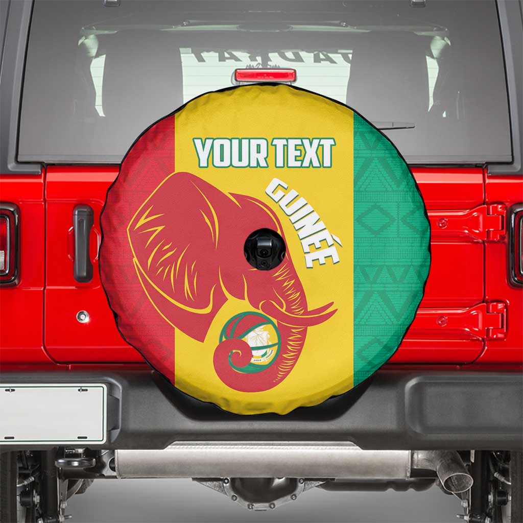Guinea Basketball Custom Spare Tire Cover Syli Nationale African Pattern - Wonder Print Shop