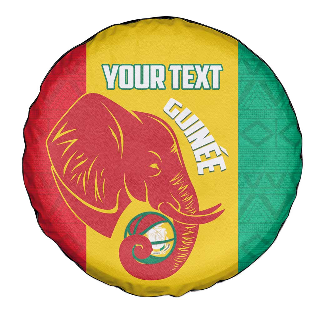 Guinea Basketball Custom Spare Tire Cover Syli Nationale African Pattern - Wonder Print Shop