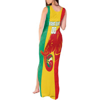 Guinea Basketball Custom Tank Maxi Dress Syli Nationale African Pattern - Wonder Print Shop