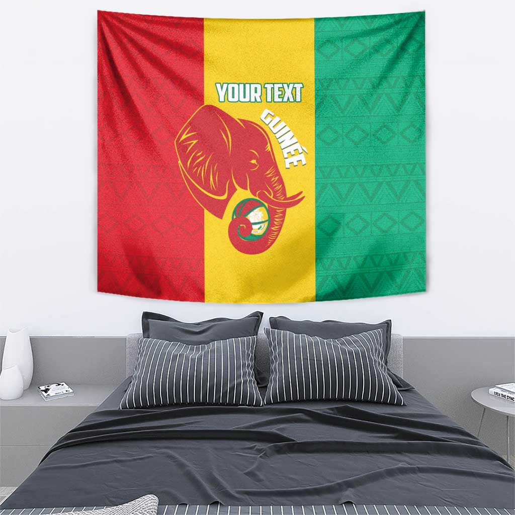 Guinea Basketball Custom Tapestry Syli Nationale African Pattern - Wonder Print Shop