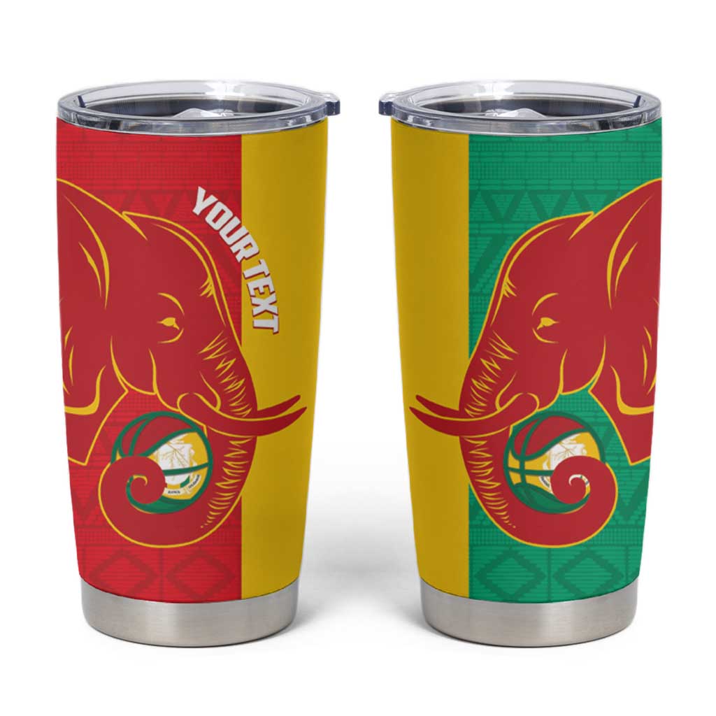 Guinea Basketball Custom Tumbler Cup Syli Nationale African Pattern - Wonder Print Shop