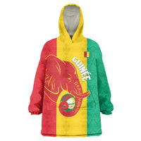 Guinea Basketball Custom Wearable Blanket Hoodie Syli Nationale African Pattern - Wonder Print Shop
