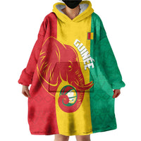 Guinea Basketball Custom Wearable Blanket Hoodie Syli Nationale African Pattern - Wonder Print Shop